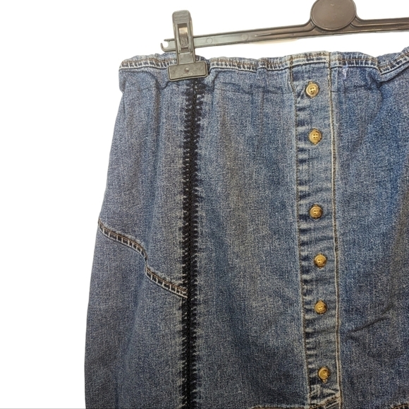 VINTAGE plus size denim maxi skirt - Picture 4 of 8